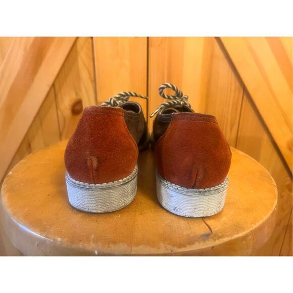 Jesse Janes by Sebago Brown /Red Suede Lace Shoes. Size 8.5 N. - Picture 4 of 7